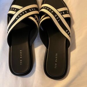 Ted Baker Black and White Strappy Sandals